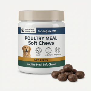 Poultry Meal Soft Chews for Dogs & Cats – Daily Pet Supplement for Healthy Teeth & Overall Wellness